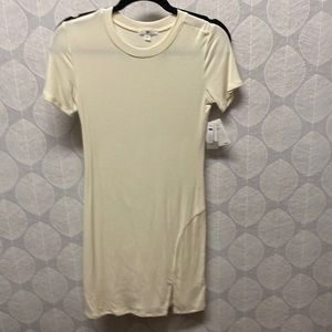 Ribbed cream dress NWT